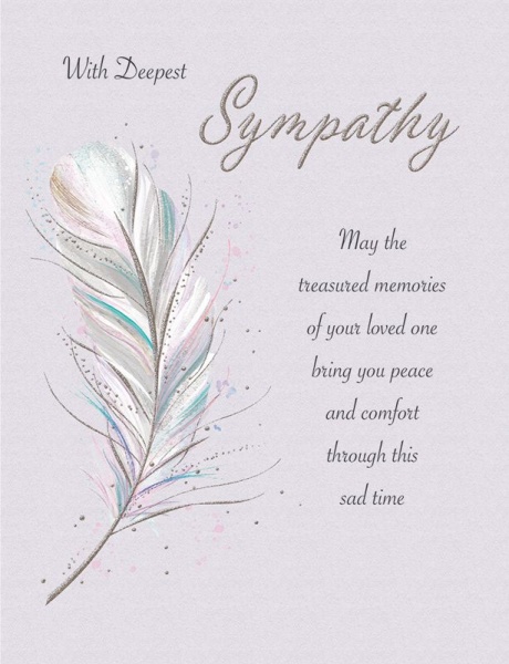 Feather Sympathy Card