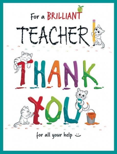 Brilliant Teacher Thank You Card