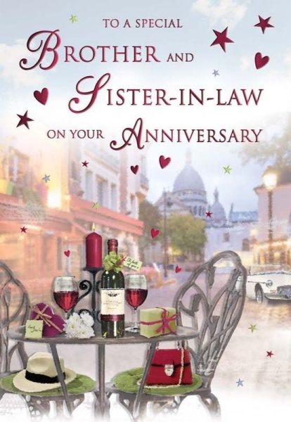 Romantic Evening Brother & Sister-In-Law Anniversary Card