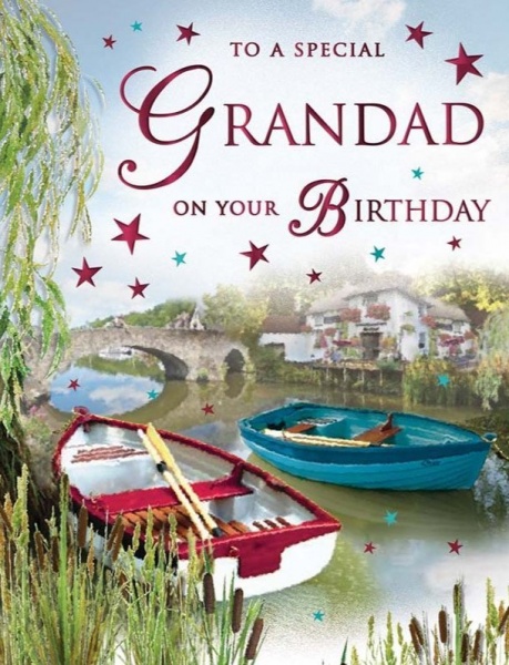 Row Boats Grandad Birthday Card
