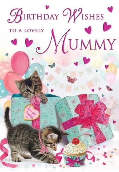 Kittens Mummy Birthday Card