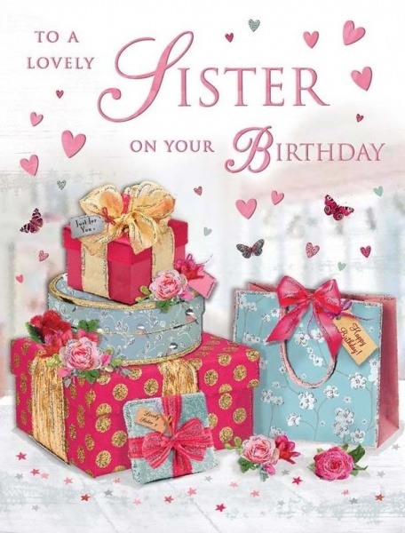 Lovely Sister Birthday Card