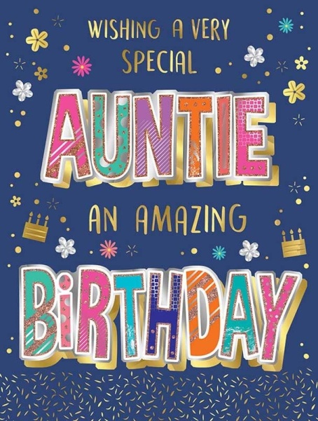 An Amazing Birthday Auntie Birthday Card