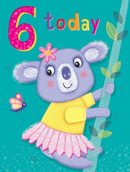 Koala 6th Birthday Card