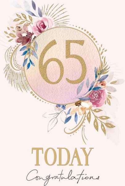 Flowers 65th Birthday Card