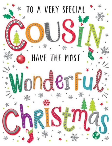 Wonderful Christmas Cousin Christmas Card