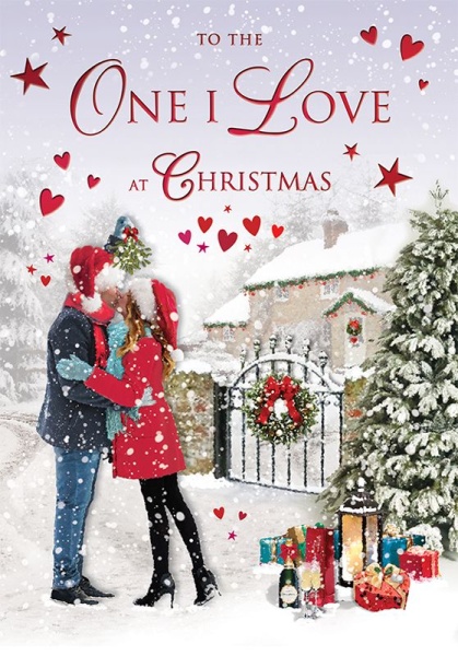 Christmas Kiss To The One I Love Christmas Card