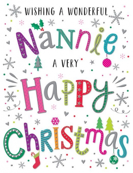 A Very Happy Christmas Nannie Christmas Card