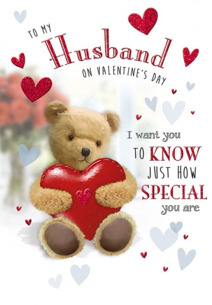 Love Heart Husband Valentine's Day Card