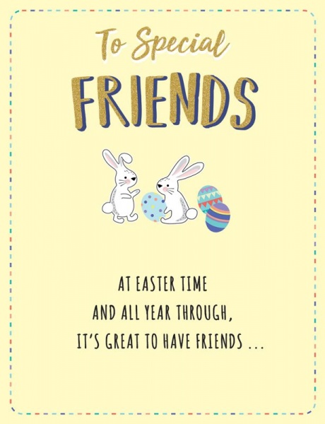 Eggs & Bunnies Friends Easter Card