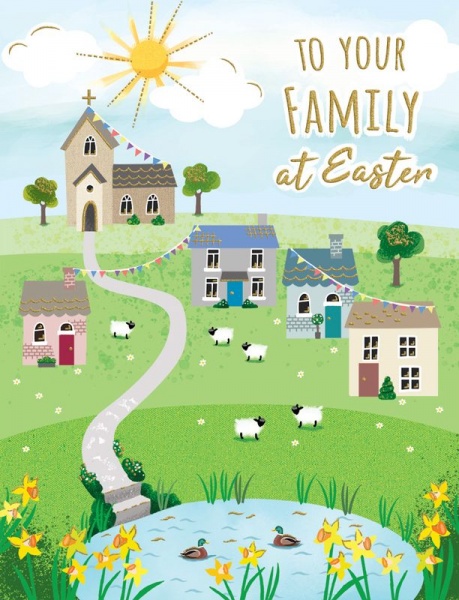 Village Family Easter Card