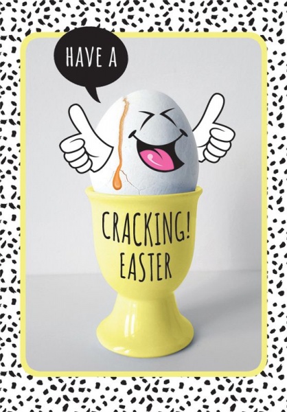 Cracking Egg Cup Easter Card
