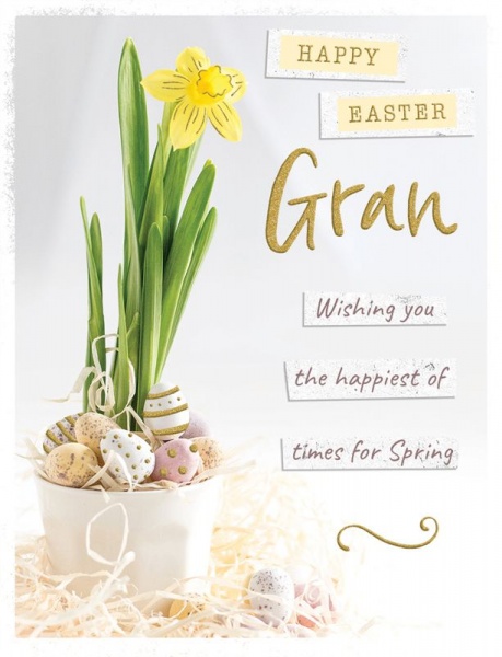 Daffodil Gran Easter Card