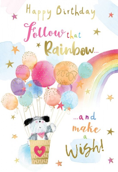 Follow That Rainbow Birthday Card