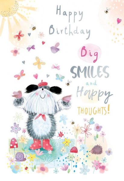 Big Smiles & Happy Thoughts Birthday Card