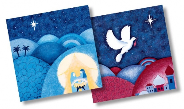 Away In A Manger & O Little Town Of Bethlehem Christmas Cards Pack Of 10