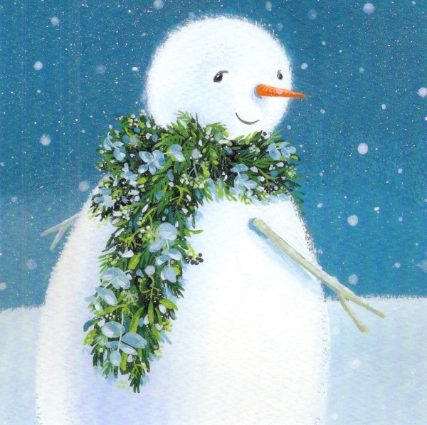 A Winter's Night & Snowman Christmas Cards Pack Of 10