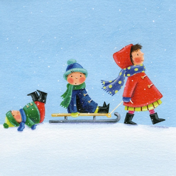 Heave Ho & Sledging Christmas Cards Pack Of 10