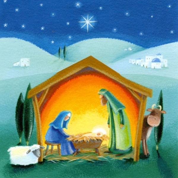 Away In A Manger & We Three Kings Christmas Cards Pack Of 10