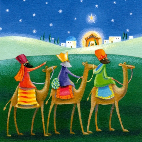 Away In A Manger & We Three Kings Christmas Cards Pack Of 10