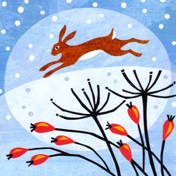 Winter Hare & Fox Christmas Cards Pack Of 10