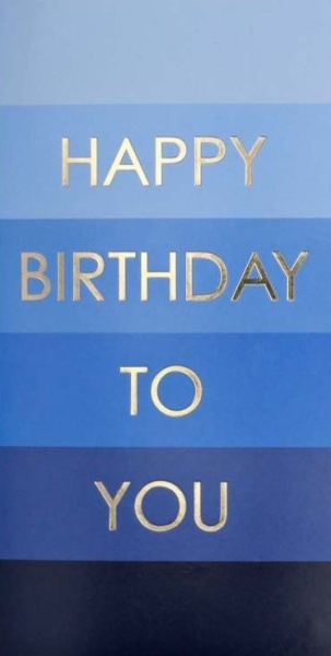 Birthday Blue Money Wallet Card