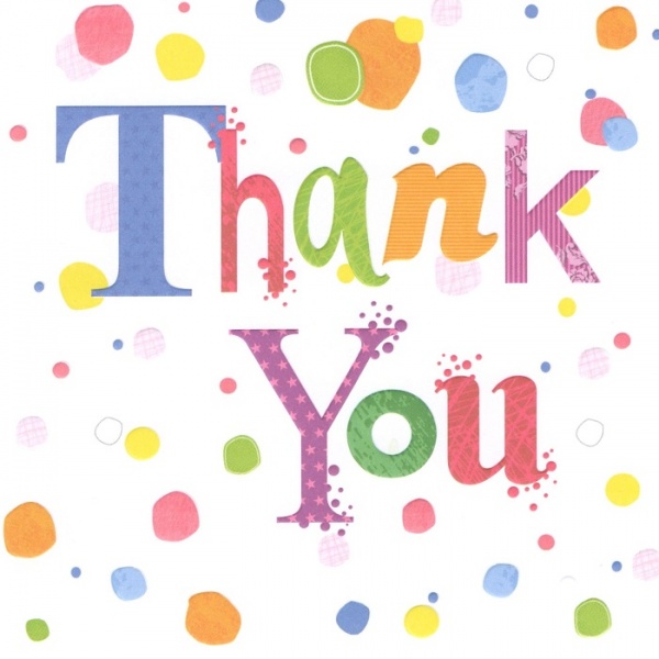 Colourful Spots Thank You Cards Pack of 6