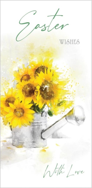 Sunflowers & Hot Cross Buns Easter Cards Pack Of 8