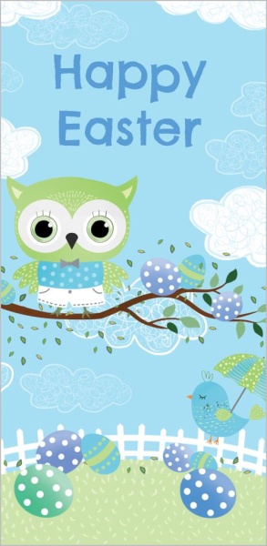 Owl & Rabbit Easter Cards Pack Of 8