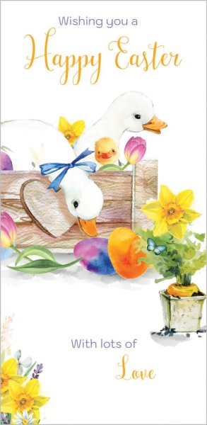 Lamb & Ducks Easter Cards Pack Of 8