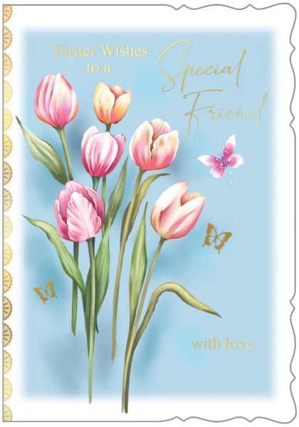 Tulips Friend Easter Card