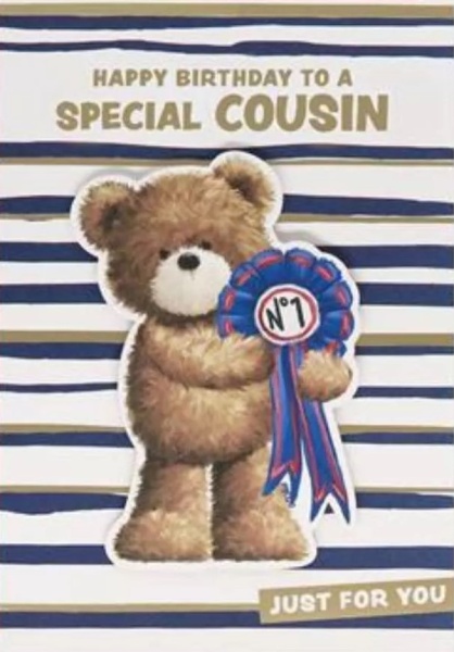 No 1 Cousin Birthday Card