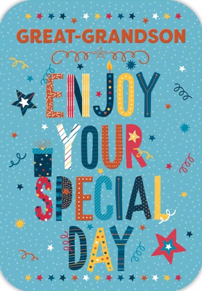 Special Stars Great-Grandson Birthday Card