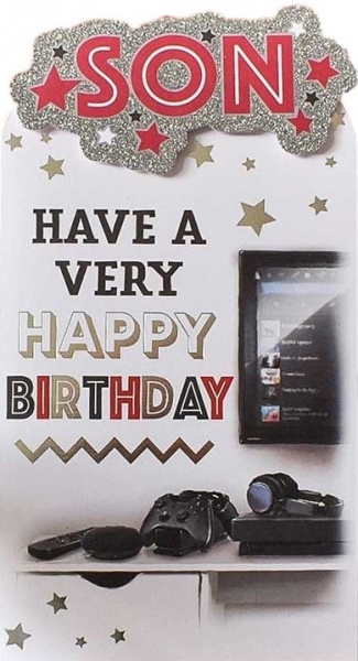 Gaming Son Birthday Card