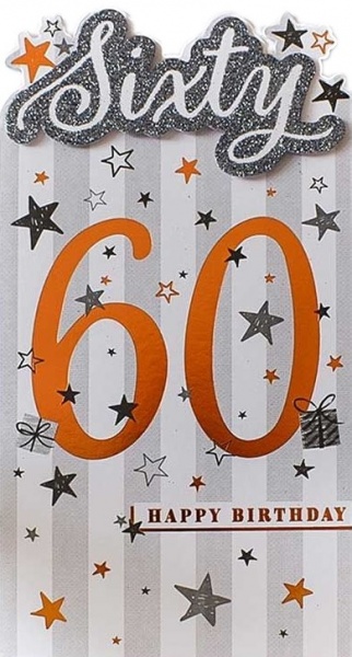 Stars & Stripes 60th Birthday Card