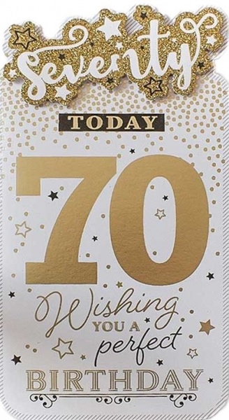 A Perfect Birthday 70th Birthday Card
