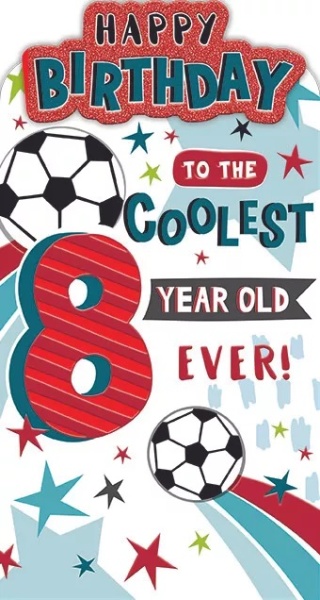 Football 8th Birthday Card