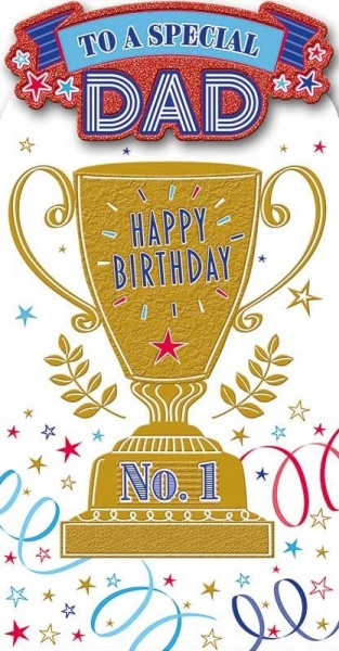 No 1 Dad Birthday Card