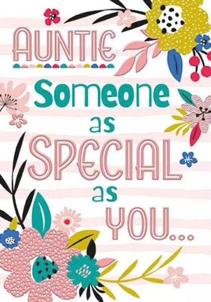 Special Flowers Auntie Birthday Card