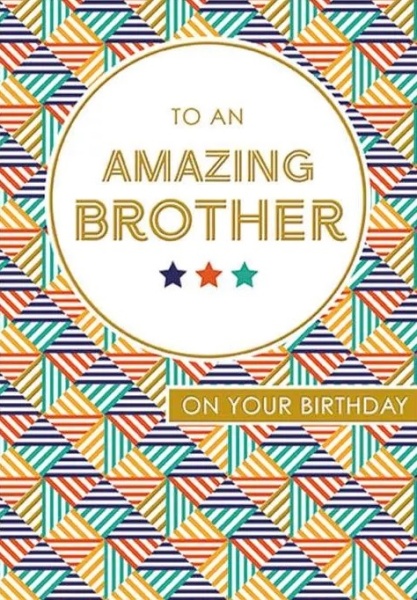 Squares Brother Birthday Card