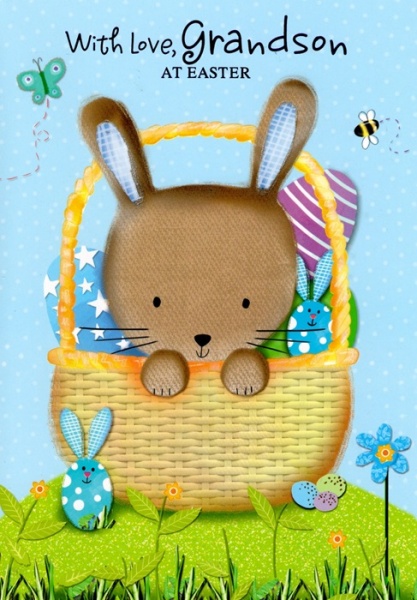 Easter Basket Grandson Easter Card