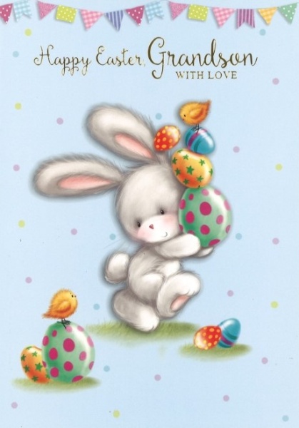 The Easter Bunny Grandson Easter Card