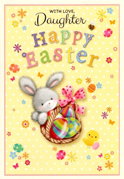 Basket Of Eggs Daughter Easter Card