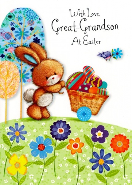 Easter Cart Great-Grandson Easter Card