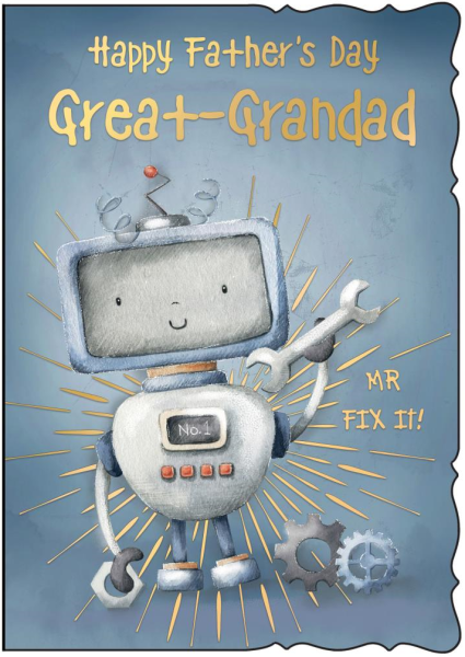 Robot Great-Grandad Father's Day Card