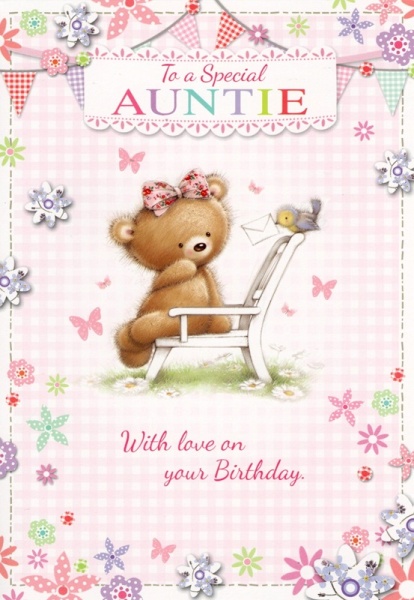 Bird Post Auntie Birthday Card