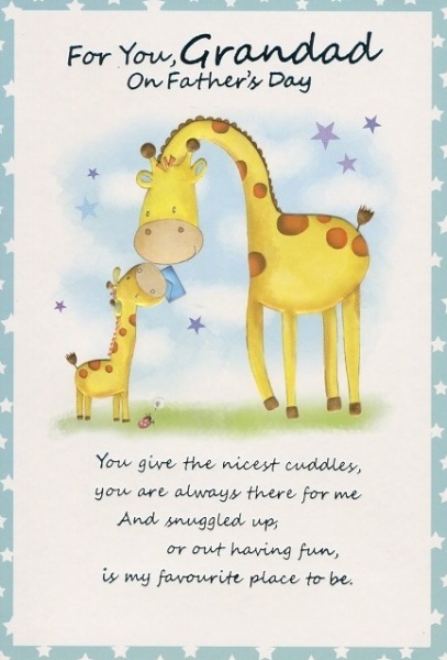 Giraffes Grandad Father's Day Card