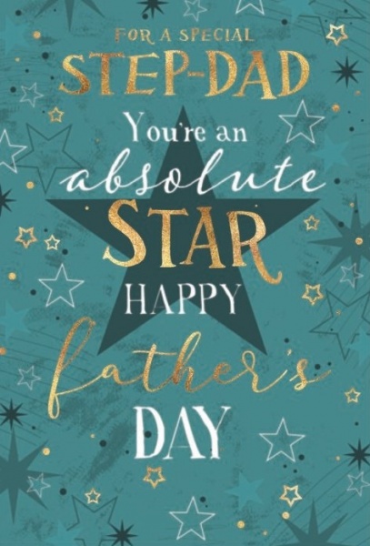 Absolute Star Step-Dad Father's Day Card