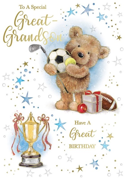 Sports Champion Great-Grandson Birthday Card