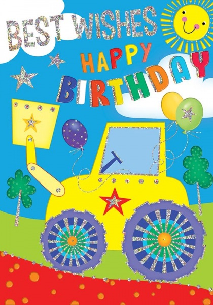 Digger Birthday Card